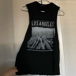 Brandy Melville Los Angeles Graphic Muscle Tee
